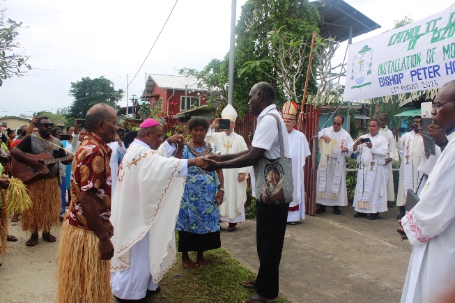 Bishop peter his handed to the diocese of Gizo Copy