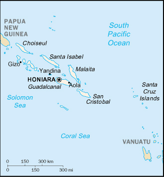 Map of the Solomons
