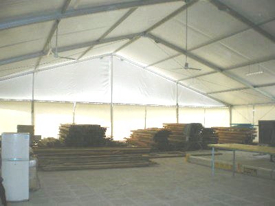 Tent- temporary Church and storage